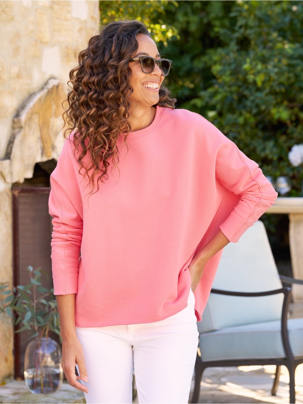 Frank & Eileen Anna Long Sleeve Capelet Sweatshirt